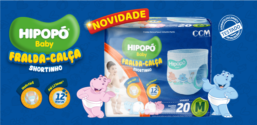 Hipopó Fralda-Calça Shortinho Web